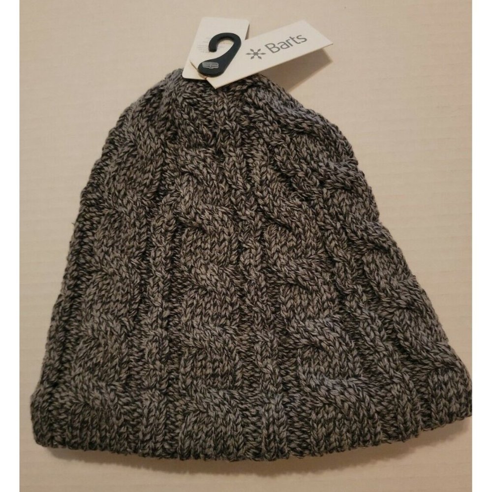 Barts Beanie Heather Gray Grey Acrylic Knit NWT